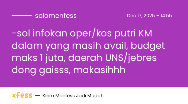 Solo Menfess tweet media
