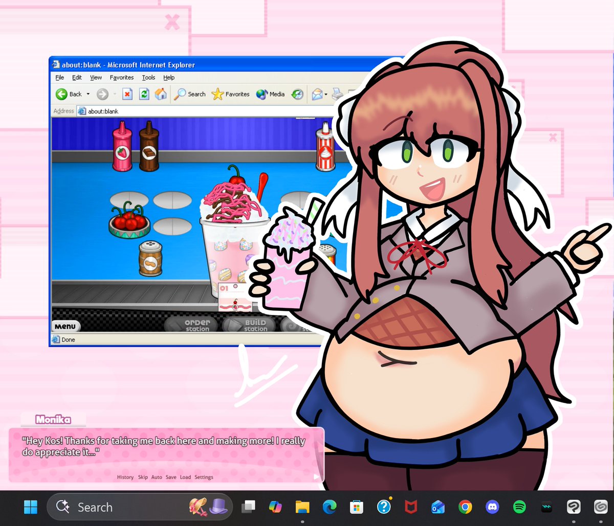 FilipinaKos's tweet image. (DAY 1: Dating Sim)
"Some methods never change &amp;lt;3" 💚🧋
Plus-Sized Monika [REMASTER]! 🍨🍦🍰
Anyone got DDLC Mobile? I can carry Yuri anywhere!
#DDLC #DokiDokiLiteratureClub #monika