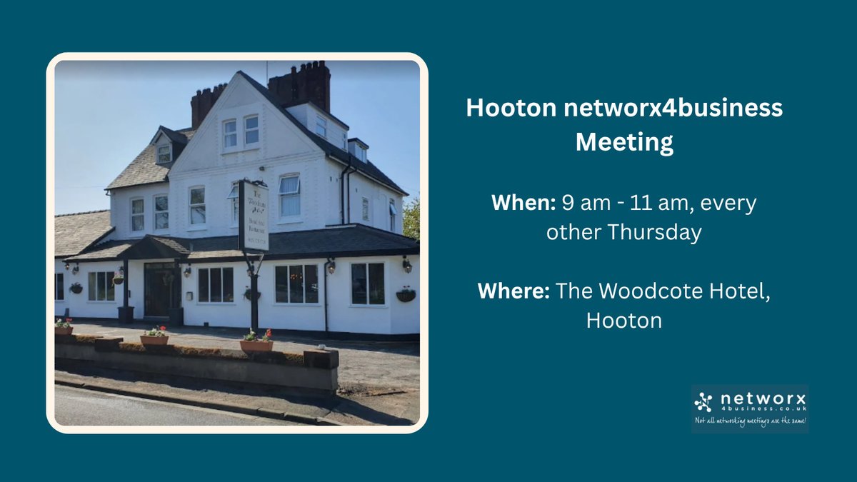 Join us Thursday 18 Dec, 9–11am at The Woodcote Hotel, Hooton for friendly, relaxed networking with local business owners.

Your first visit is FREE — come see what makes networx4business special!

trybooking.com/uk/events/land…