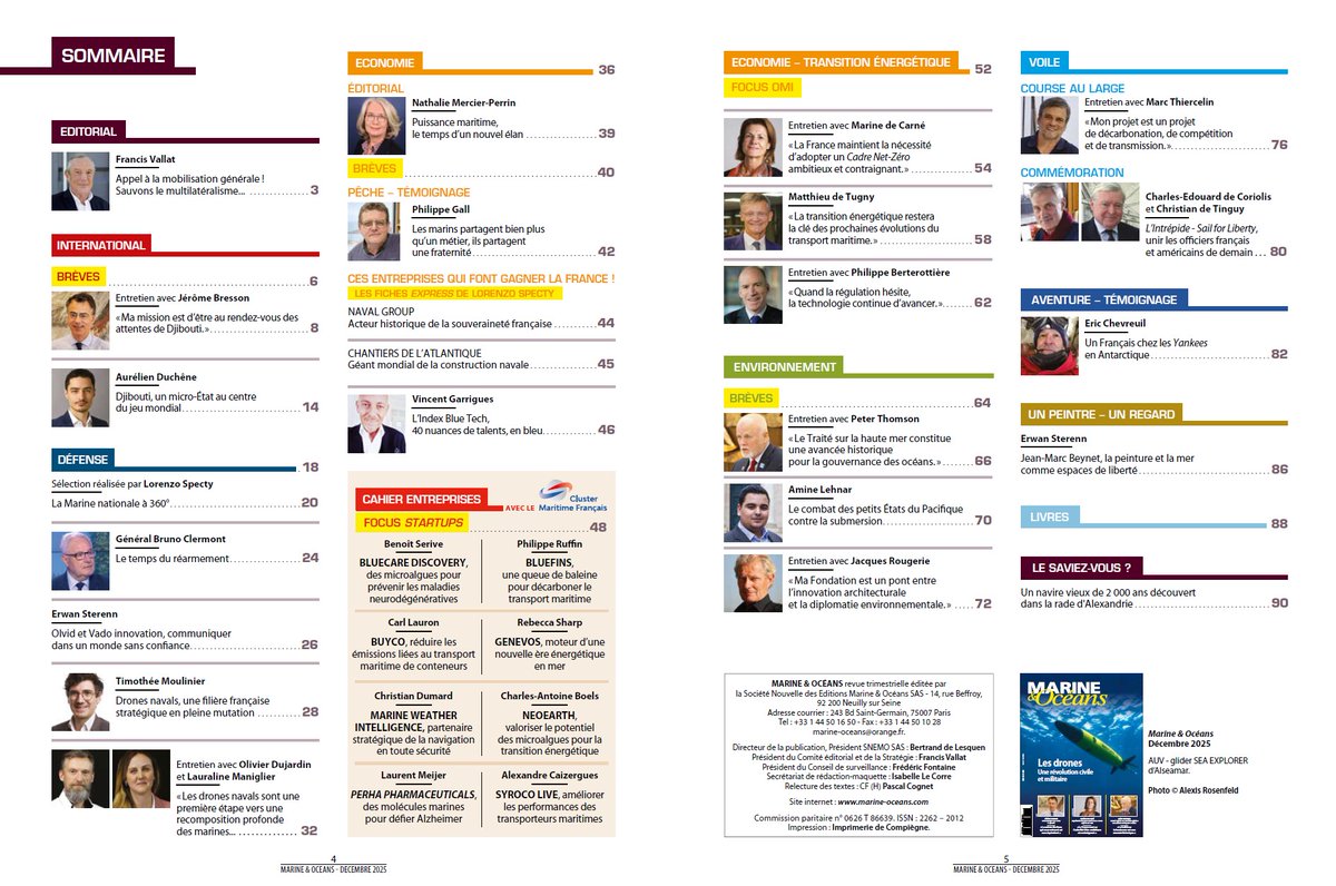 TheatrumBelli's tweet image. Le nouveau numéro 289 de notre partenaire Marine &amp;amp; Océans est en ligne. 
Vous pouvez le télécharger ICI : marine-oceans.com/produit/mo-289… 

Bon vent, belle mer et surtout bonne lecture !  

#Marine #Mers #Océans #Naval #Maritime #Drones #Défense #Industrie #Technologie #Géopolitique