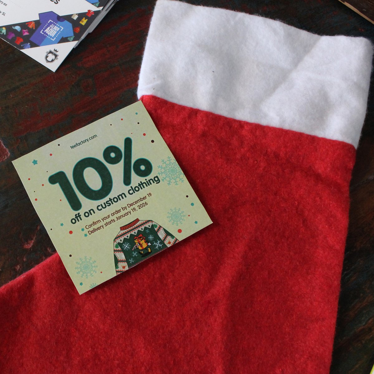 teefactorycom's tweet image. ✅ Take Advantage of Our 10% Off Custom Apparel ✅

Place your order by 12/19 with delivery starting 01/19, and grab this holiday discount to create apparel for your band, company, or event.

Explore our full catalog of customizable garments and start your order with Teefactory.