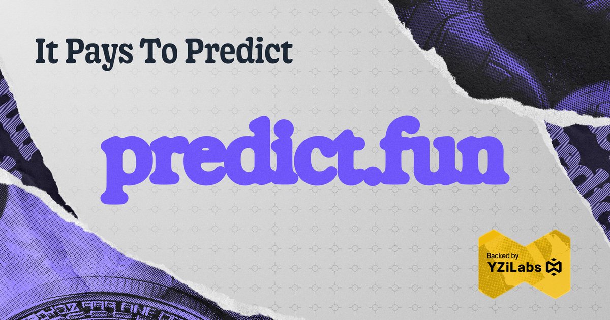 I’m trading future events on BNB’s newest prediction market.

Get 10% off your trading fees when you join me on @Predictdotfun.

predict.fun/?ref=C98D6