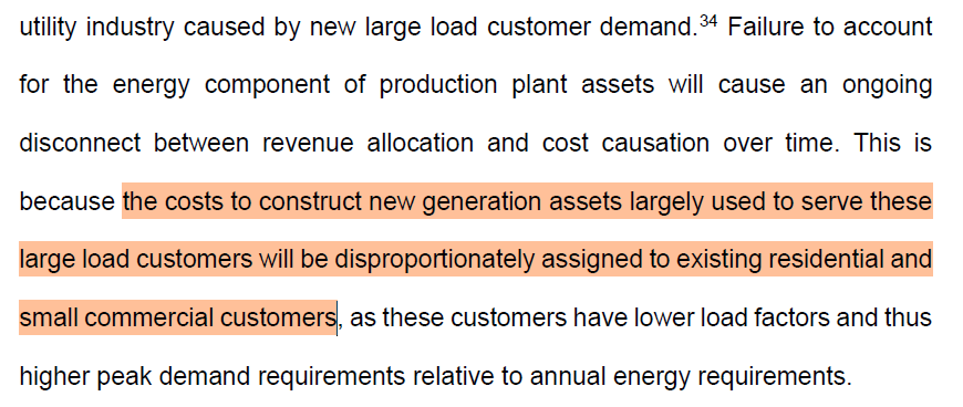 ⚠️Warning⚠️ issued by Indiana's ratepayer advocate in AES Indiana's rate case: 

Data centers could cause residential bill increases unless the IURC reforms outdated cost allocation. 

Power plant investments are disproportionately recovered from residential &amp; small biz customers