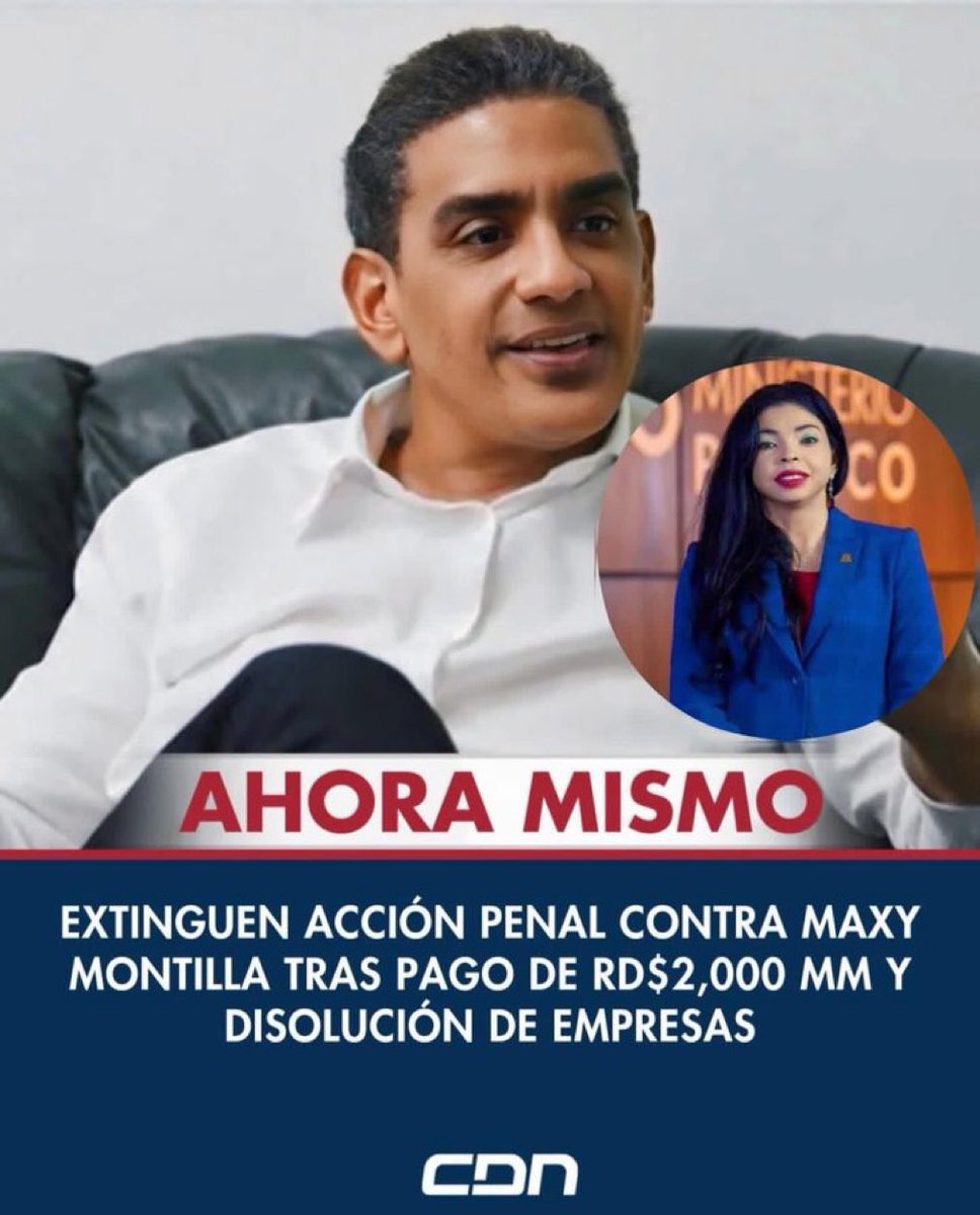 domingo_paez's tweet photo. La extinción de la acción penal contra Maxi Montilla, que se llevó miles de millones del erario y devolvió una parte de lo robado, es un triunfo o un fracaso del Ministerio Público? https://t.co/o9LNe1N8F3