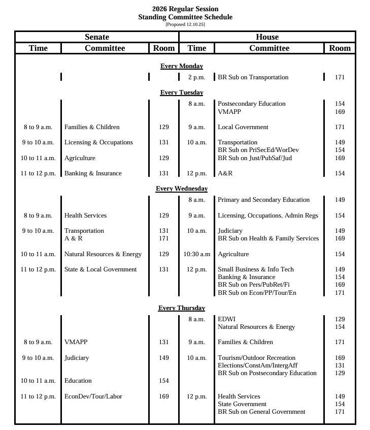 Kentucky’s Legislative Session is almost here &amp; the committee schedule is out! Time to fine-tune &amp; buckle up! See you in January #KYGA26 
legislature.ky.gov/Documents/26RS…
