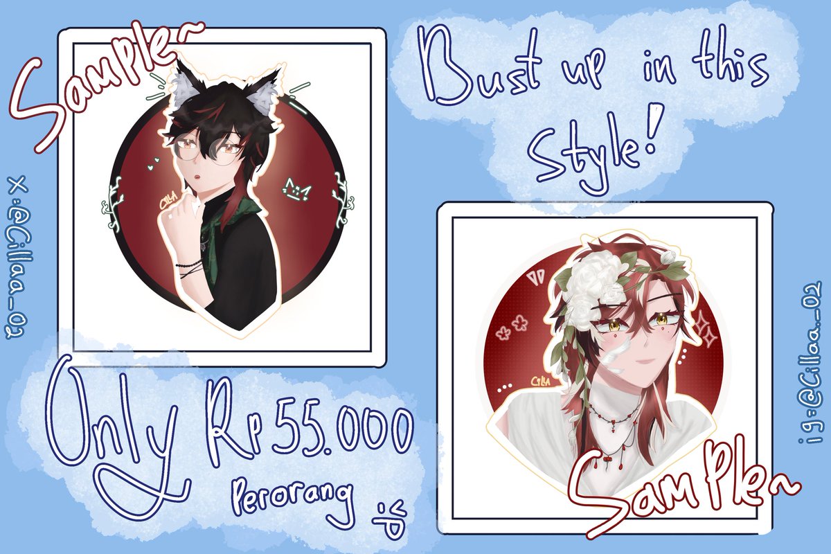 Cillaa_ comms open! kecintaan ama souta tweet media