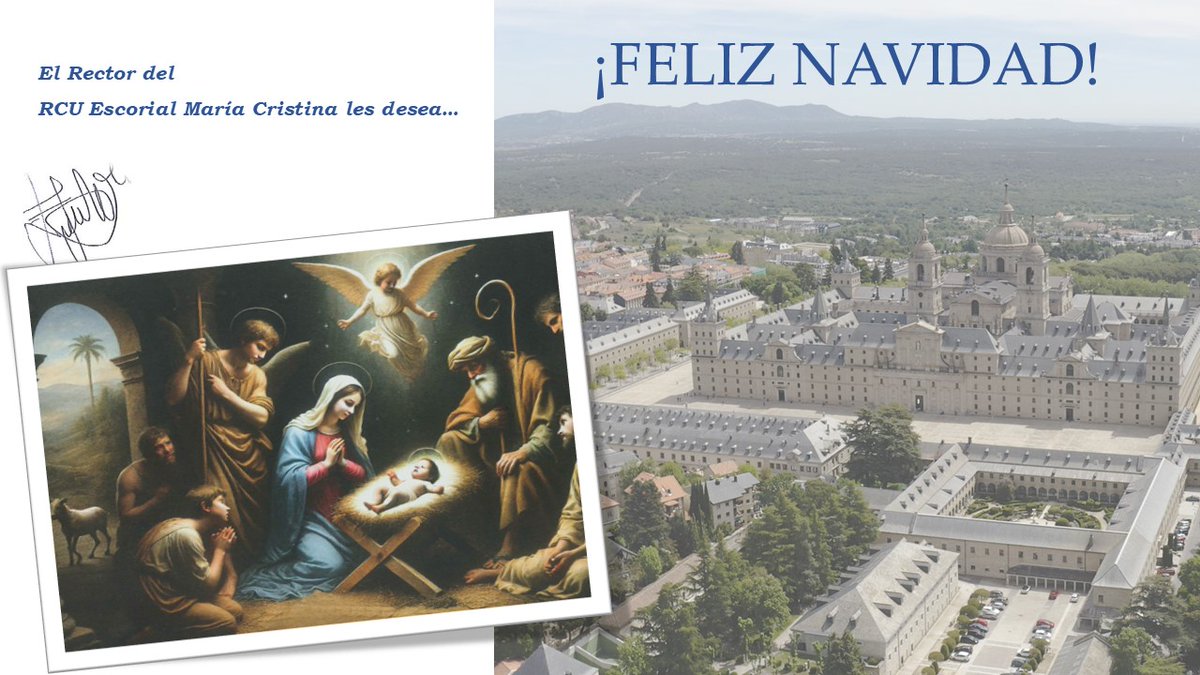 El Rector, P. Enrique Somavilla y todo la comunidad educativa del <a href="/RCU_MC/">Real Centro Universitario Escorial María Cristina</a>  - <a href="/OSA_Agustinos/">Agustinos</a> os deseamos desde el corazón ... FELIZ NAVIDAD.