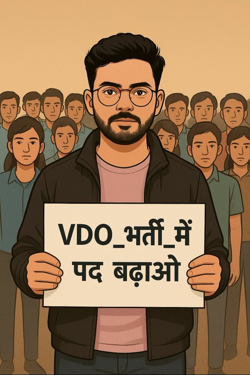 सरकार ने प्रक्रियाधीन भर्तियों में 100% पदवृद्धि का नियम बनाया,तब तो सब वाहवाही लूट रहे थे और जब VDO  भर्ती 2025 में पद बढ़ाने की बात आई तो सभी लोग चुप है फिर पद वृद्धि का नियम क्यों लागू किया केवल वाहवाही लूटने के लिए??
#VDO_भर्ती_में_पद_बढाओ 
<a href="/RajCMO/">CMO Rajasthan</a>
<a href="/BhajanlalBjp/">Bhajanlal Sharma</a>
<a href="/madandilawar/">Madan Dilawar</a>