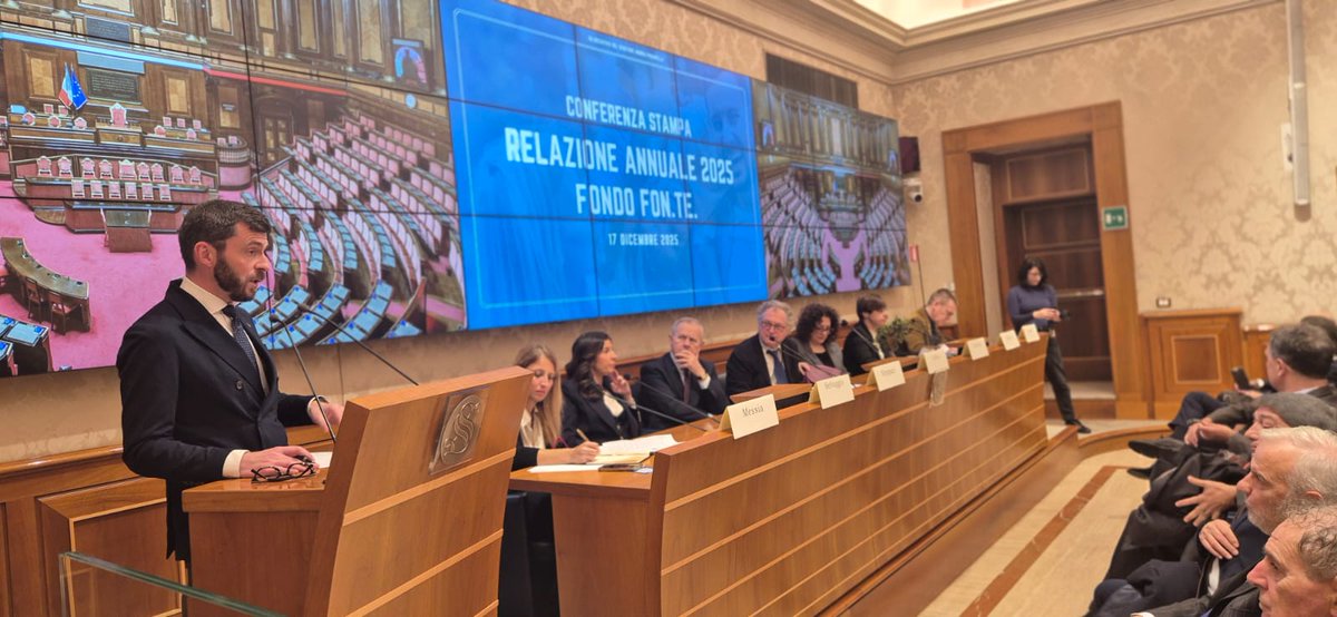Alla presentazione della quarta Relazione annuale del <a href="/Fondo_Fonte/">Fondo Pensione Fonte</a> in <a href="/SenatoStampa/">Senato Repubblica</a>. Un’occasione di riflessione sul ruolo della #previdenzacomplementare nel nostro sistema di #welfare. 

Ringrazio il Presidente Maurizio Grifoni per l’invito.