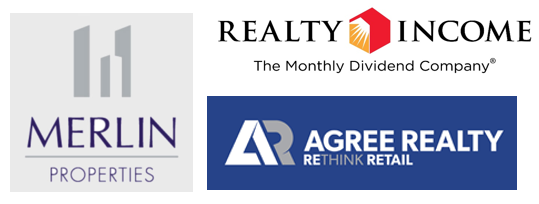 InvertDividend's tweet photo. REITs (3 de 6). Sector Retail y una SOCIMI 
- Realty Income $O. El clásico aristócrata . . . 29 años ⬆️ dividendo. Retail variado (5,6%) 
- Agree Realty $ADC. Buen crecimiento. Retail variado (4,4%) 
- Merlin $MRL. Ismael Clemente. Logística, Centros Comerciales, Data Centers. https://t.co/BSQxwnGEGO