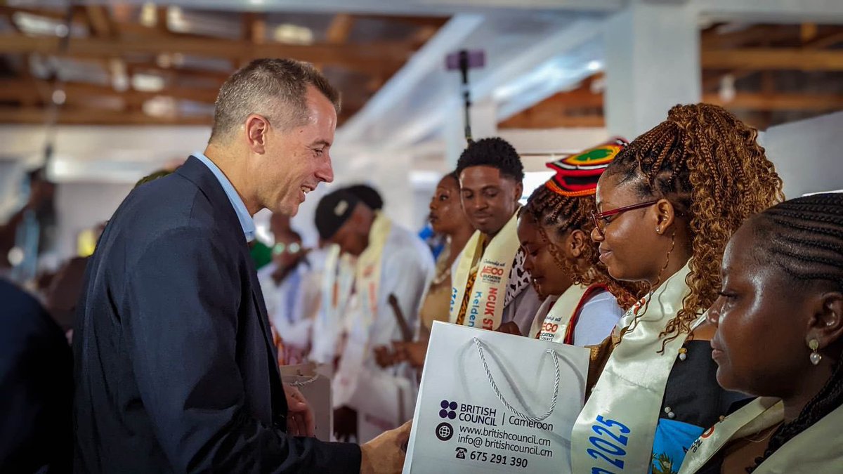 Congratulations @KeldenUni &amp; @NCUK_Official! 🇬🇧🇨🇲

Inaugurating the campus and congratulating the first batch of students to benefit from our new transnational educational partnership - enabling them to study in both Cameroon and the UK…🎓✨

#StudyUK #Education #TNE