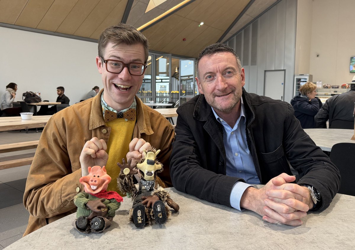 Welcomed film animator, Leo Wright and his characters from The Big Bad Wolf, with scenes inspired by <a href="/BCLivingMuseum/">Black Country Living Museum</a>