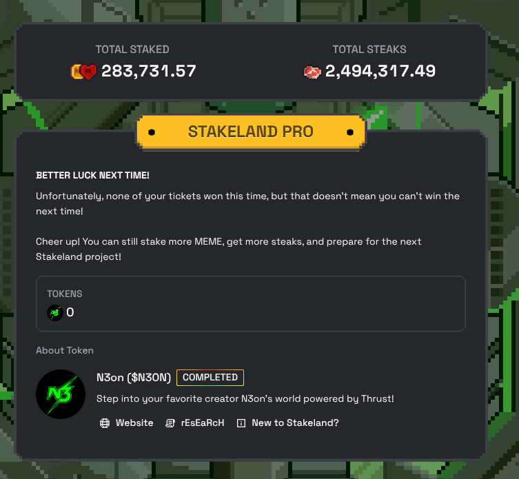 SlaweRAP's tweet photo. @stakeland 10M steaks burned and get 0 tokens 🖕 https://t.co/scHFyZXgYU