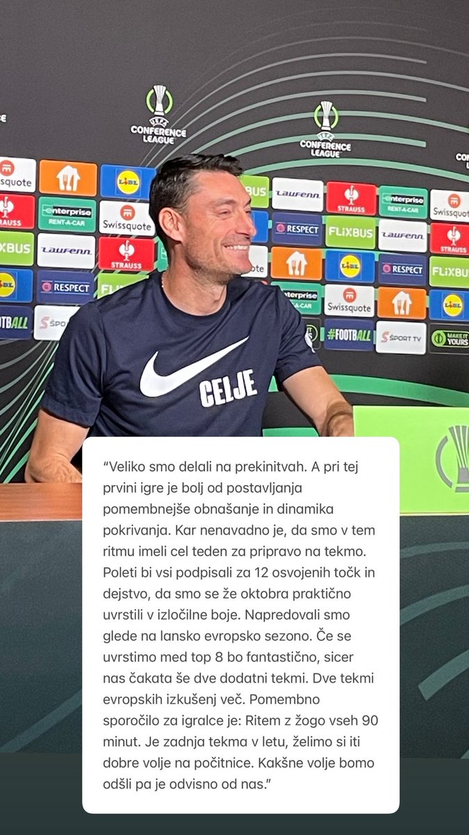 MarkoCirman's tweet image. Albert Riera pred zadnjo tekmo v letu 2025. Jutri v Celju gostuje irski Shelbourne.

👇🗣️