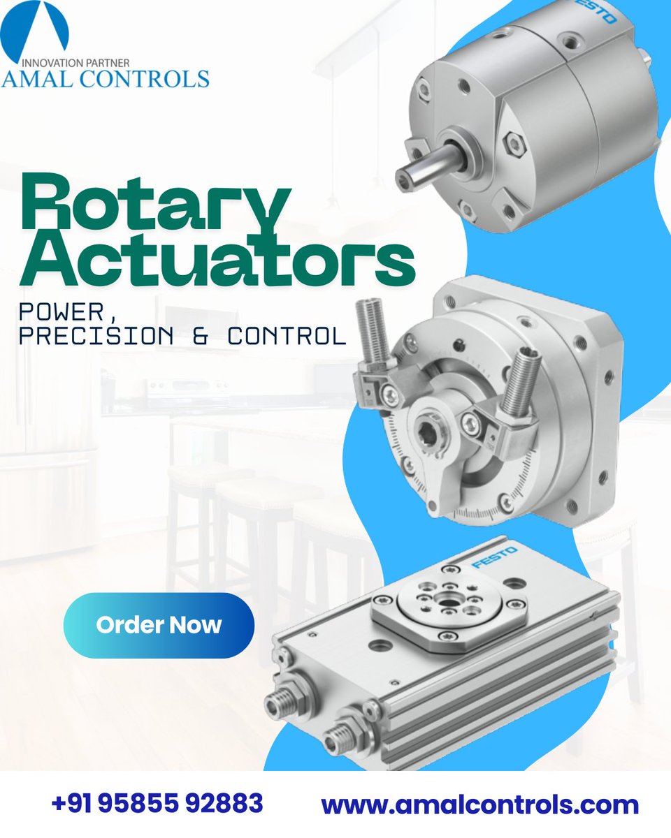 AmalControls's tweet photo. 🔁 Rotary Actuators = precision rotational control for modern factories.
✔️ Compact design
✔️ High torque
✔️ Smooth, repeatable motion
Perfect for automation, packaging &amp; assembly lines. ⚙️
#RotaryActuators #Automation #MotionControl #Manufacturing https://t.co/2yxeDlvfg8
