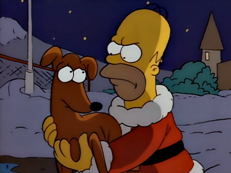 Criminalsimpson's tweet photo. But he’s a loser, he’s pathetic, he’s....a Simpson.

Simpsons Roasting on an Open Fire aired 36 years ago today 🎄 https://t.co/zBqO1FBbRV