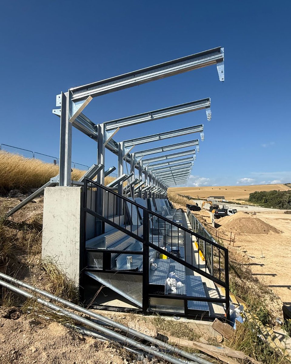 StadiaConstruct's tweet image. All of our stands, structures &amp;amp; terracing are fully galvanised, as well as being green guide compliant.
⁠
❔️Galvanising is a process where the steel is coated in a protective layer of zinc which prevents rusting, reduces maintenance needs and increases durability &amp;amp; longevity