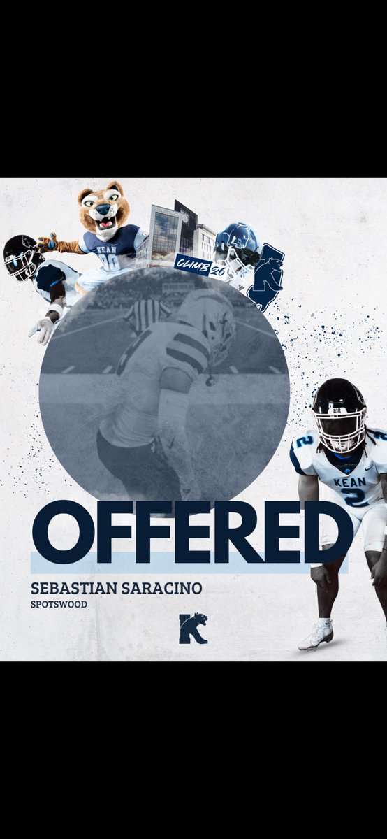 Sebby_Saracino's tweet image. Blessed to receive an offer from Kean University. Thank you @KUFootball212 and @Coach_Riccio for the opportunity!
@SpotswoodFootb1 @SpotswoodAthle1 @CoachStein11 @CoachMikeJ1 @bordenfb4ever @CJSportsRadio