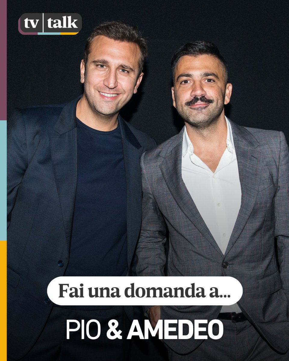Oggi Pio e Amedeo saranno anche star del cinema, ma a Tv Talk c’è soprattutto tantissima TV di cui parlare con loro…

✍️ Hai una domanda? Scrivila nei commenti qui sotto (la leggiamo solo se sai dirci chi è Pio e chi è Amedeo) 😏

📡 Tv Talk sabato alle 15 su Rai 3