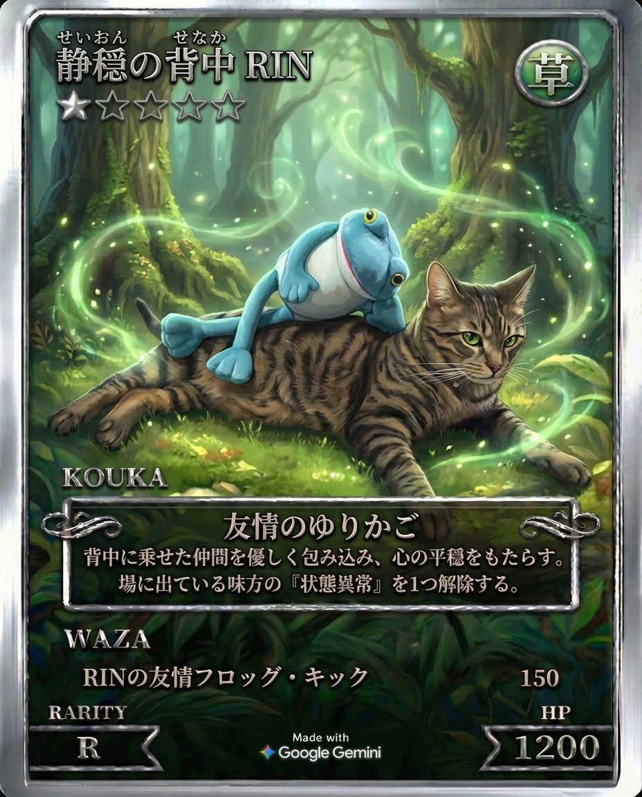 カエルと仲良し #ペットカードジェネレーター