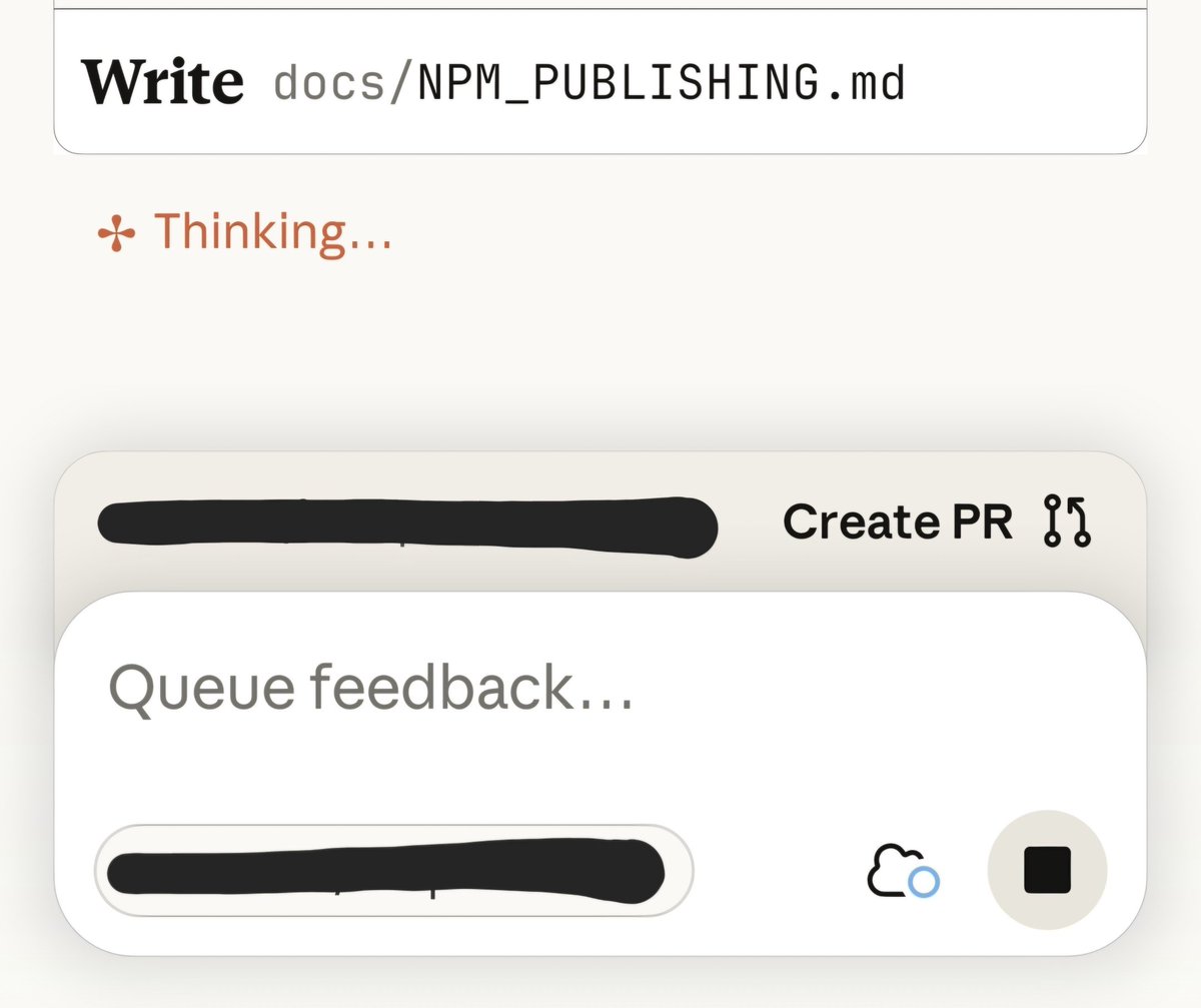 There is a #bug in the <a href="/claudeai/">Claude</a> code mobile app. Even when the coding task has finished, it is showing "Thinking" on UI. I was able to verify the generated output using Claude Desktop app.
#vibecoding #ai