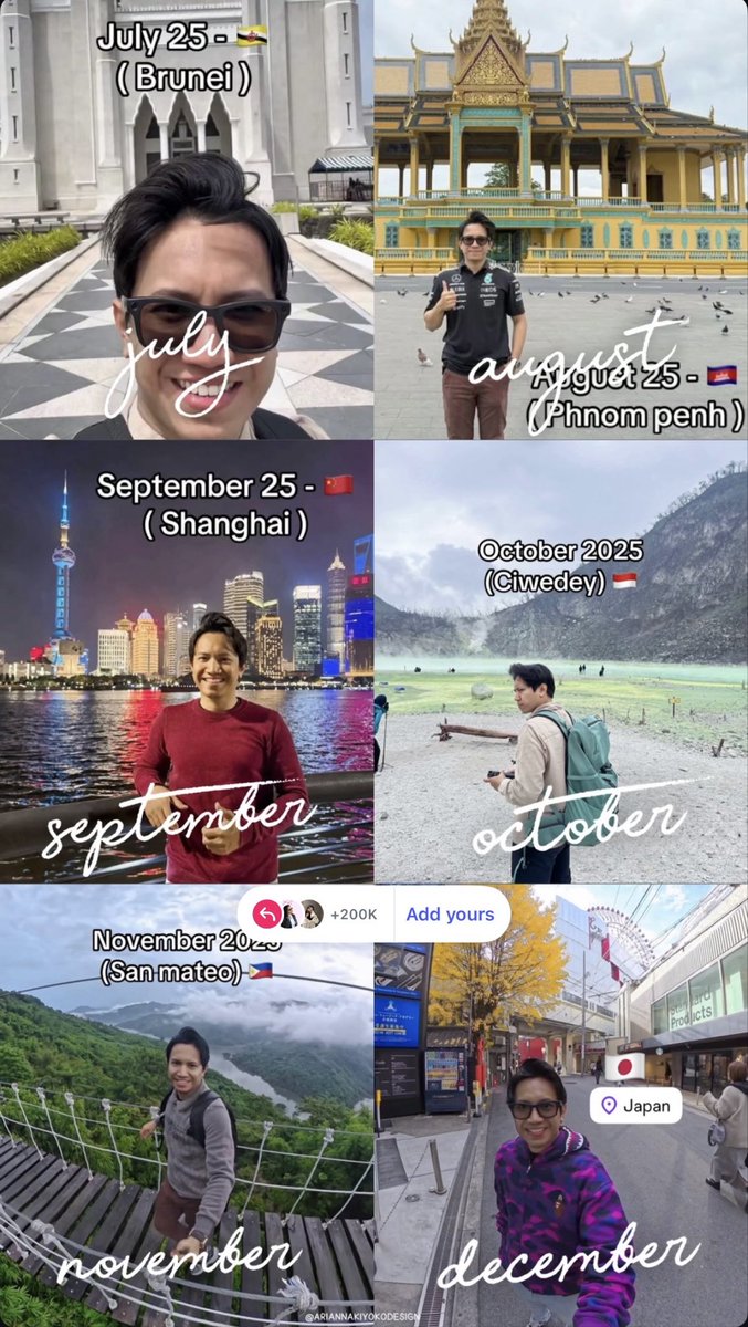 AizadAlias's tweet photo. Countries I visited in 2025. 🇬🇧🇩🇪🇫🇷🇧🇪🇳🇱🇦🇪🇹🇼🇮🇩🇸🇬🇹🇷🇮🇹🇨🇭🇴🇲🇦🇹🇧🇳🇰🇭🇨🇳🇮🇩🇵🇭🇯🇵. Semoga dmurahkan rezeki utk tahun 2026 😇 https://t.co/YkMjtzpEkl