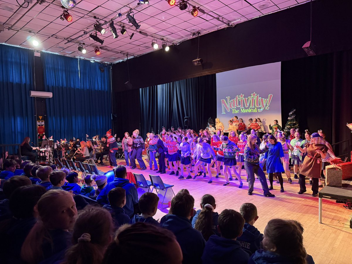 Local residents, community members and a range of year 6 students from our local primary schools have just enjoyed a matinee performance of Nativity, the musical. Tonight is the closing night of the performance. Well done to the cast, crew and the drama, dance and music staff.