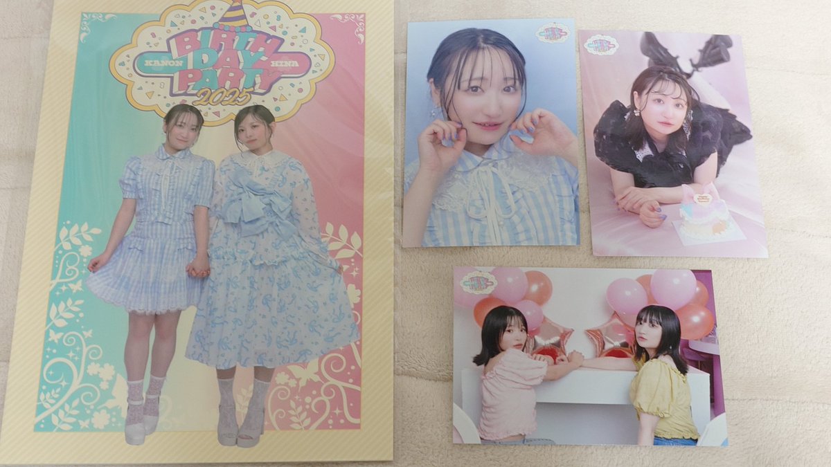 櫻井陽菜 のんひな　バースデーイベント　アクリルスタンド　全部セット のんひなバースデーイベントのパンフレットとブロマイドくじ届きました