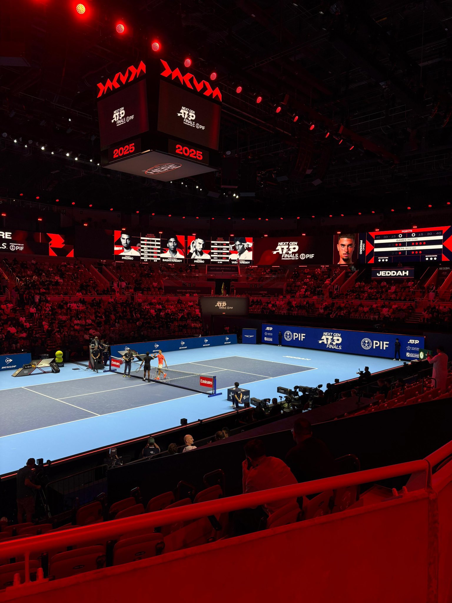 المصنف السادس الأميركي نيشيش باسافاريدي ينتصر على نظيره المصنف الثالث الكرواتي دينو بريزميتش بثلاثة أشواط مقابل شوط #نهائيات_الجيل_القادم 