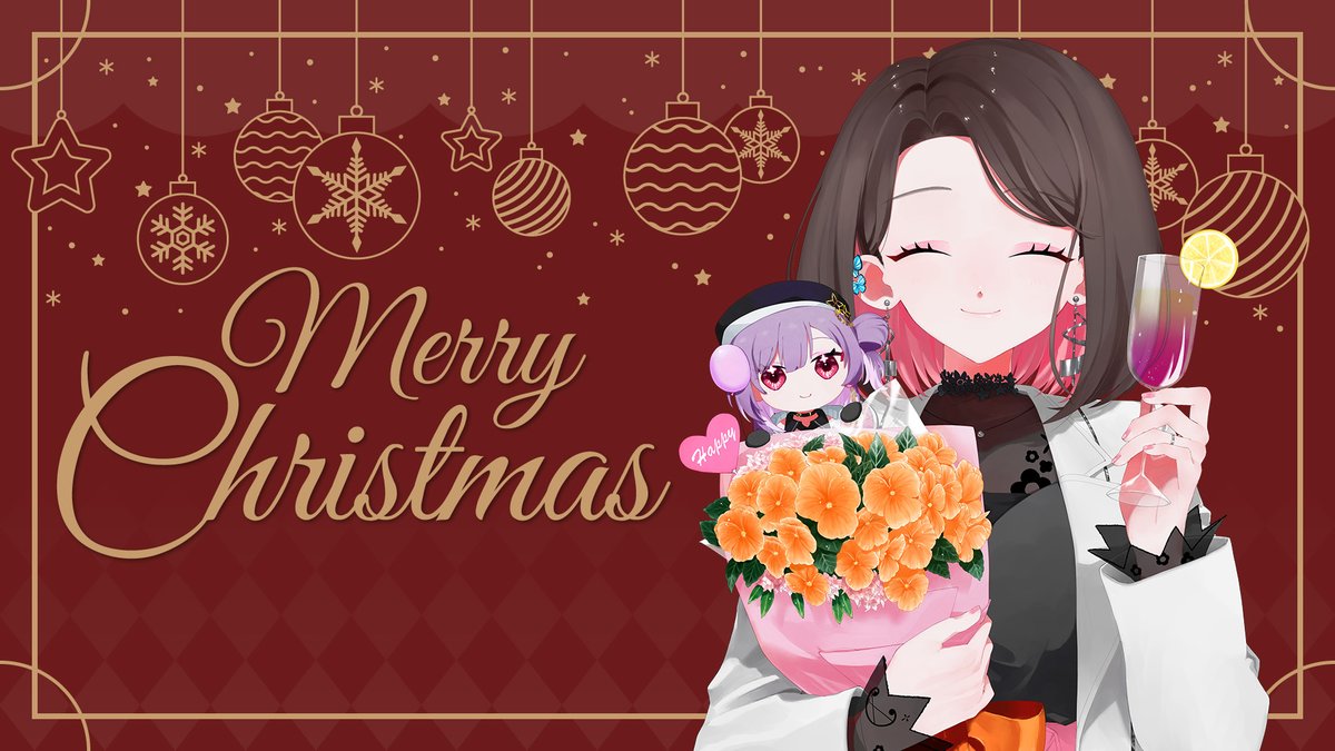 クリスマス Saya ChromaWhiteChristmas 今回も参加させてください🥰 差し色🩷が差し色