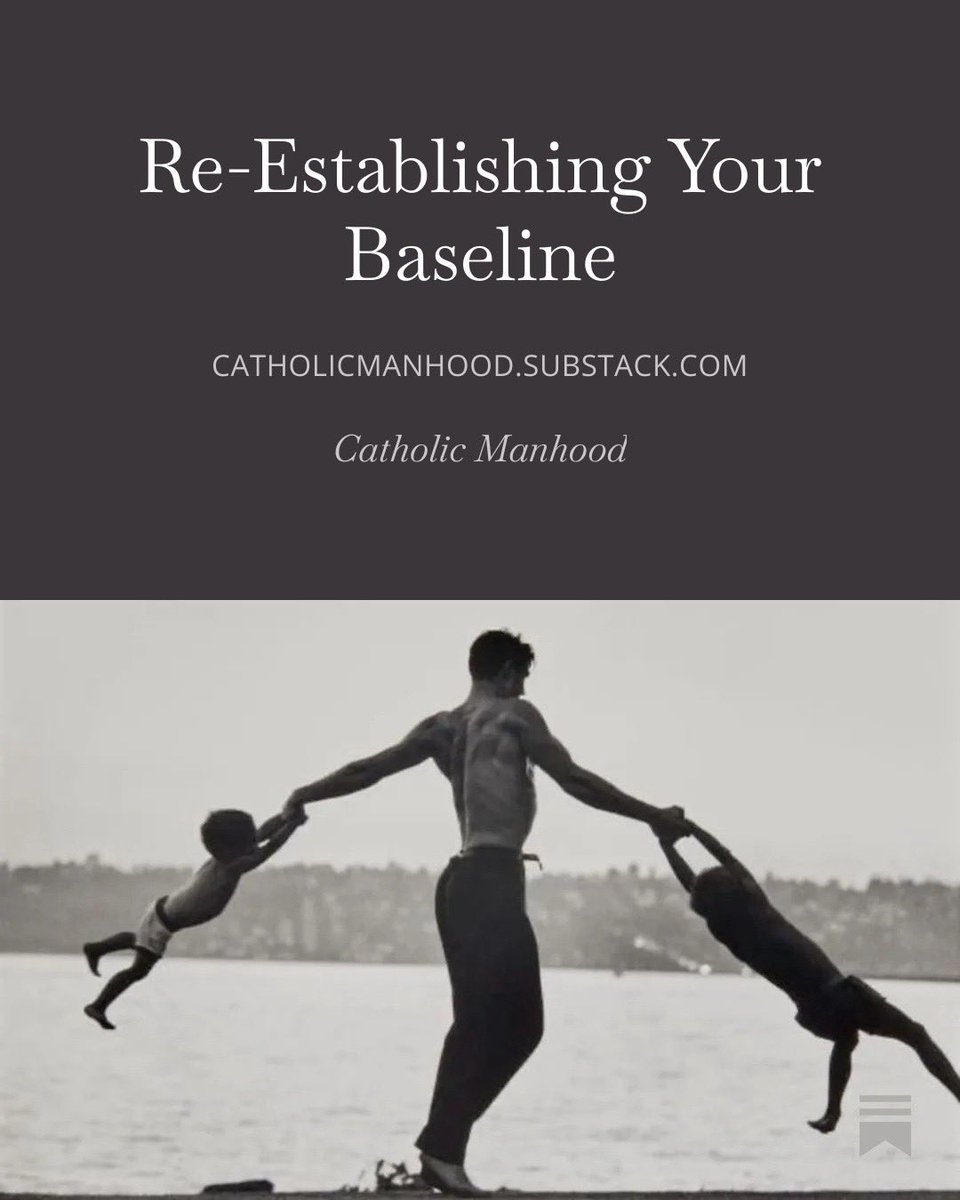 bethecreed's tweet image. Sanctity isn’t built on occasional effort. It’s built on daily standards. Raise the floor.

👇
catholicmanhood.substack.com/p/re-establish…