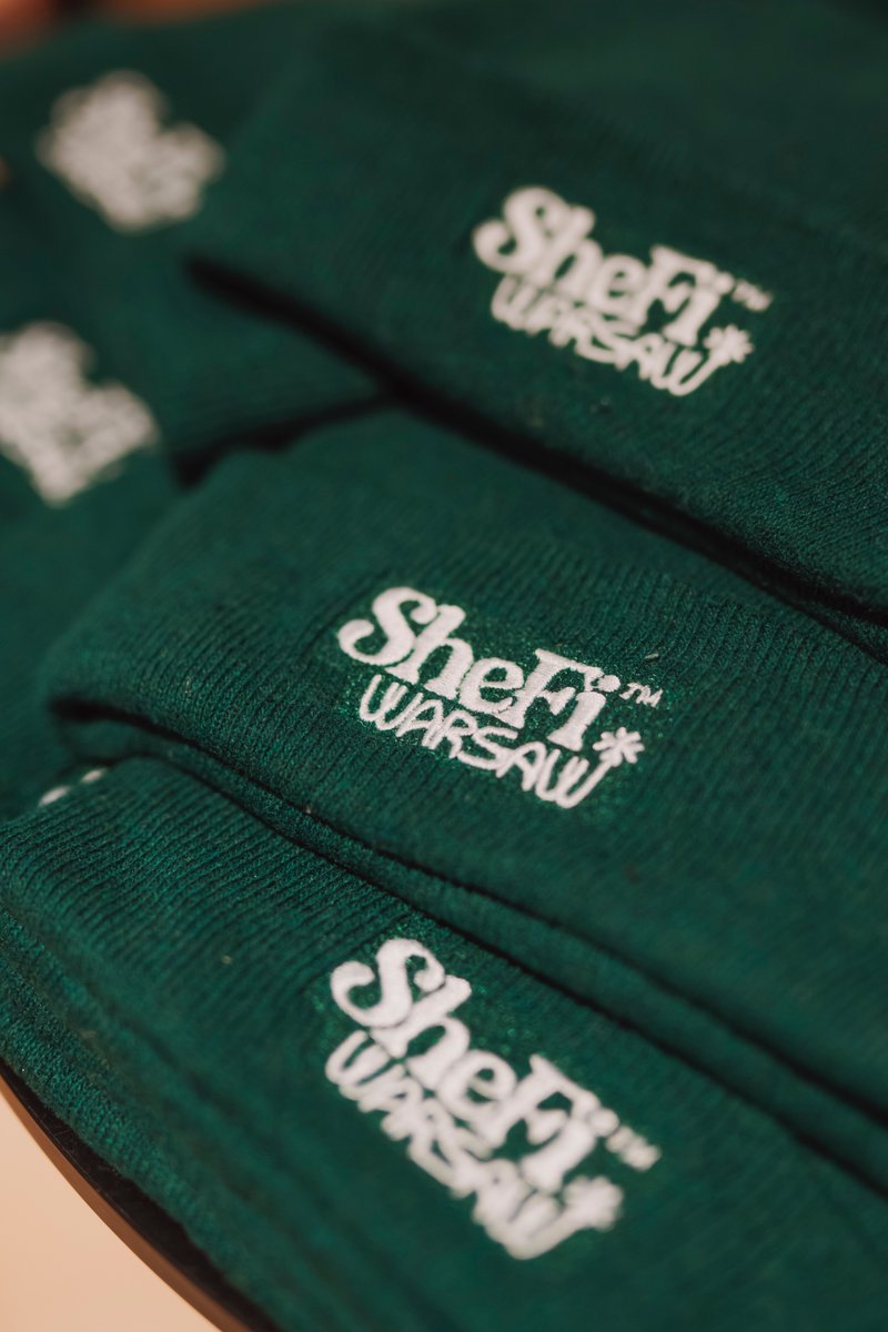 SheFi_Warsaw's tweet photo. High-quality merch makes any event special💅

Our partners @Uniqly_io have made the @shefiorg Christmas edition both stylish and warm❤️

This winter, you’ll definitely spot our amazing guests on the streets of Warsaw wearing branded green beanies! https://t.co/Cp9n4dFd2s