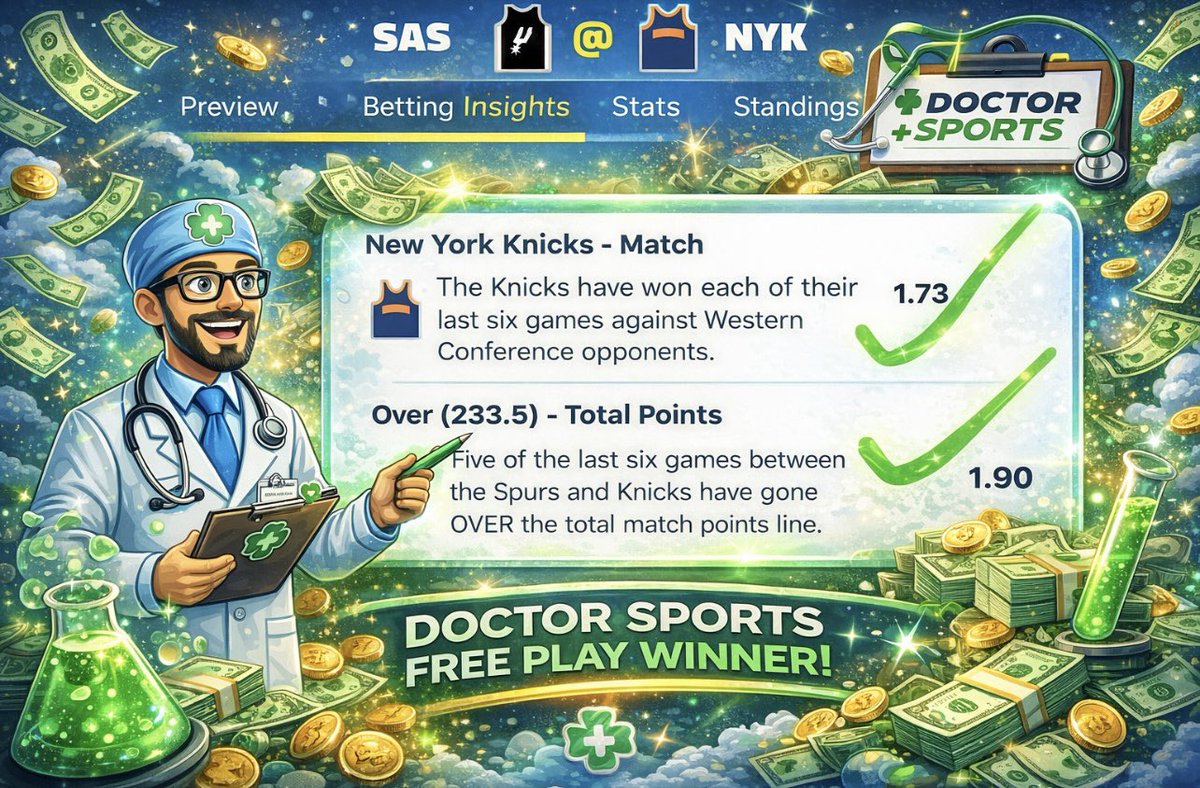 ANOTHER FREE PLAY FROM THE DOCTOR SPORTS TEAM CASHES

USE LINK ⬇️ FOR ALL YOUR WINNERS

JUST $10 a WEEK

winible.com/checkout/14941…

<a href="/DoctorsportsHQ/">DoctorSportsHQ | Daily betting VIP $80 a year</a> #vip #free #freepick #freeplay #GamblingTwitter #GamblingX #fyp #fypage #fypviraltwitter #fypシviral