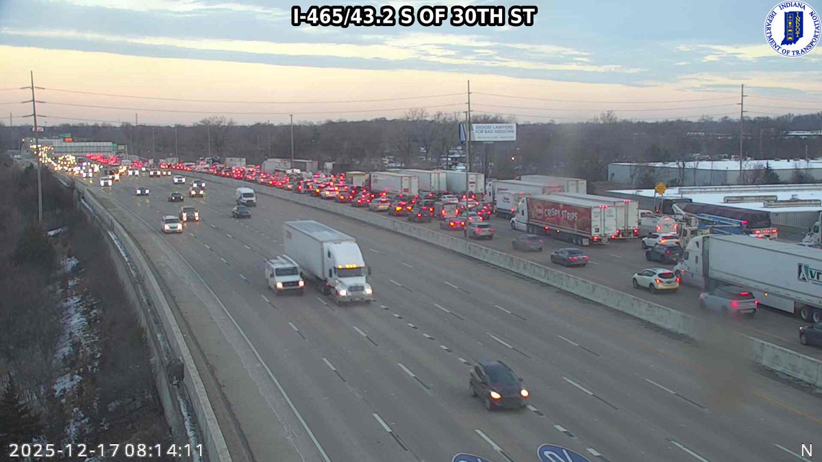 🚨TRAFFIC ALERT:

Three lanes of I-465 northbound are closed near mile marker 42.4 (between I-70 and Pendleton Pike) for a crash on the east side of Indianapolis. Drivers are encouraged to seek an alternate route, as traffic is starting to back up.