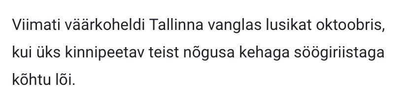 Ajakirjanduse meistriklass, kus on saavutatud harmoonia nii pealkirja, pildiallkirja kui ka sisu vahel.