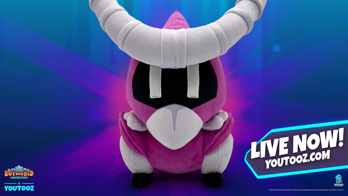 BotworldGame's tweet image. Need a gift that’s guaranteed to make your loved one smile? It’s hard to beat Ram on the cuteness scale 💜

Get yours here: youtooz.com/products/ram-p…

The Ram Plushie is only available for a limited time, until January 9th. Don’t miss out!

#Botworld #plush #plushies #Wednesdayvibe