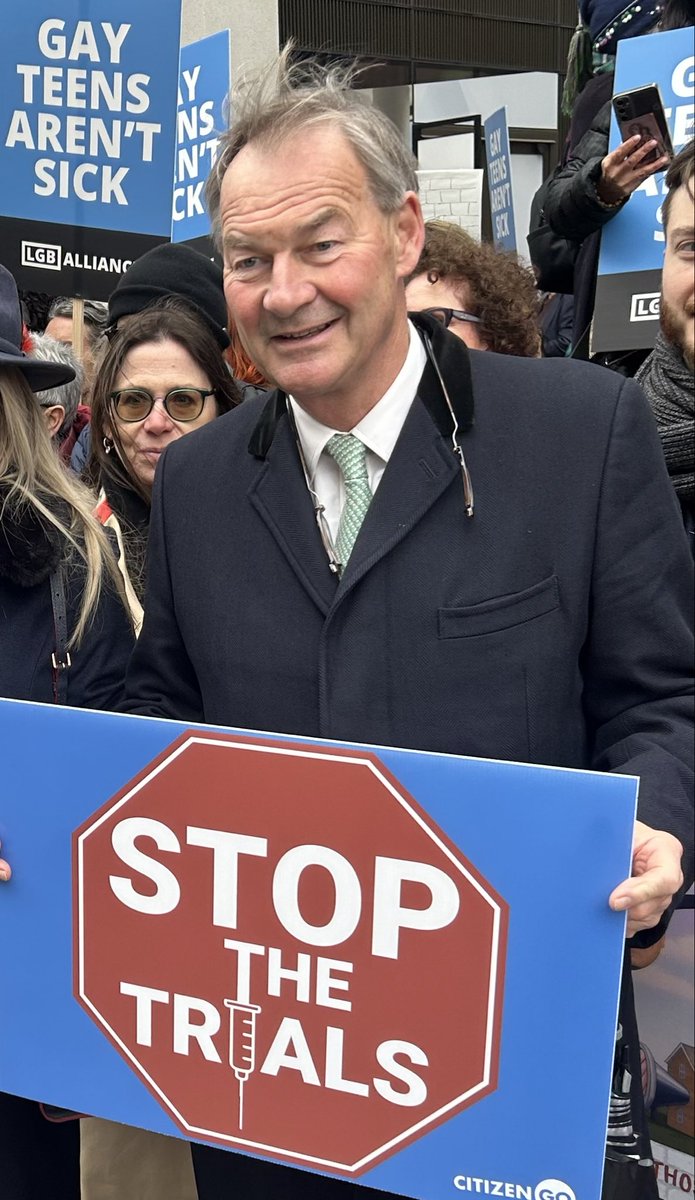 Out protesting against this sick puberty blocking trial.

LEAVE CHILDREN ALONE.