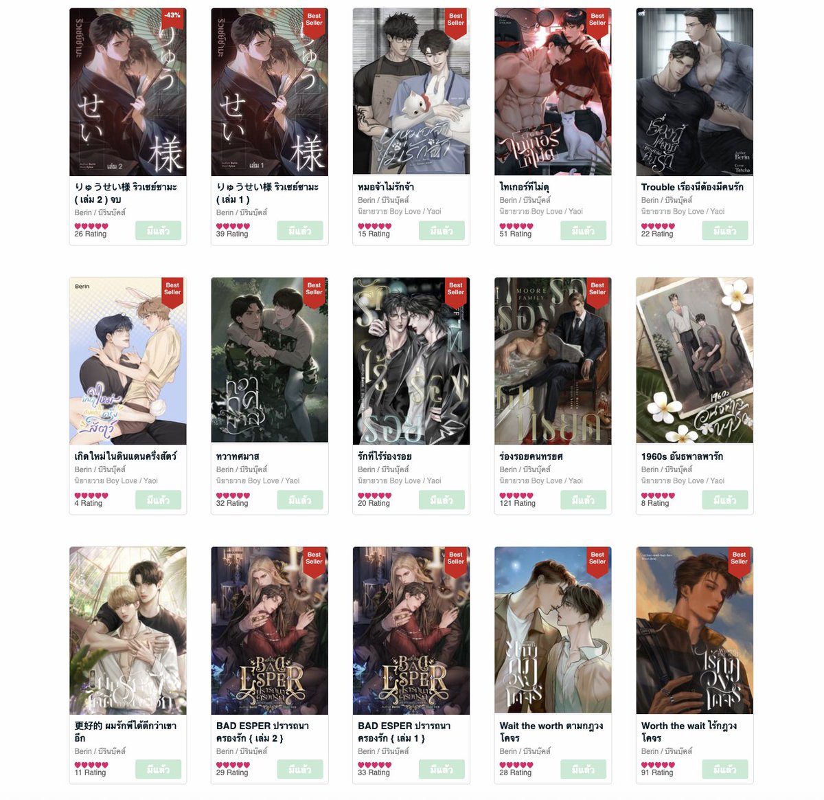 จะหมดปีแล้ว ผลงานของปีนี้ค่อนข้างจะหลากหลายมากมายเลยทีเดียว แนวแฟนเก่า คู่เกรียน เอสเปอร์ หมาเด็กยันแตก (เอาเรื่อง อันธพาลมารวบทำอีบุ๊ค+ได้ลิขสิทธิ์ดินแดนครึ่งสัตว์กลับมา) ไปน่าน สัมฯ เจ้าหน้าทีป่าไม่เขียนทวาทศมาส เขียนเคะกล้ามพี่แดนกับไอ้หมาบ้าราฟาเอล คู่รองหนุ่มแว่น