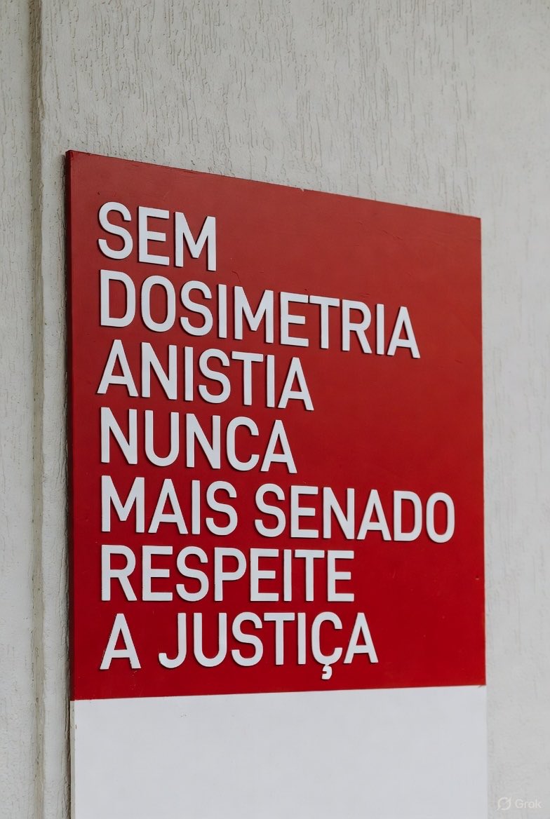 🚨 Atenção, compas!

Vamos voltar a fazer barulho com o que mais importa!

Vamos de tags do dia?

SEM DOSIMETRIA 
ANISTIA NUNCA MAIS
SENADO RESPEITE A JUSTIÇA