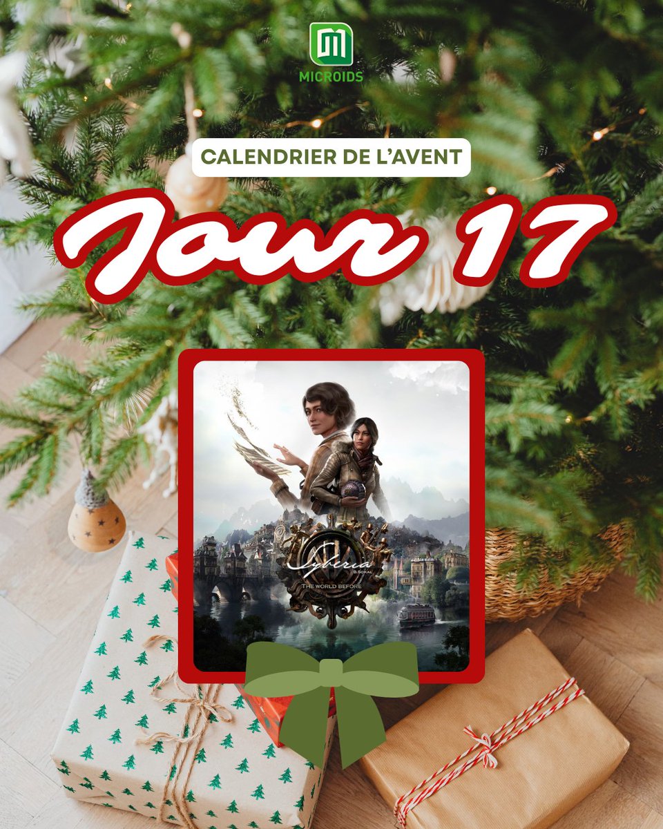 Microids_off's tweet image. 🎅 CALENDRIER DE L’AVENT - JOUR 17 🎅

Aujourd’hui, on vous offre Syberia: The World Before sur PS5 🎄

Pour participer :
1️⃣ Follow @microids_off
2️⃣ Likez &amp;amp; RT
3️⃣ Commentez avec #MicroidsdeNoel

Un gagnant contacté tous les 24h ! 🎁

🍀 Bonne chance !🍀