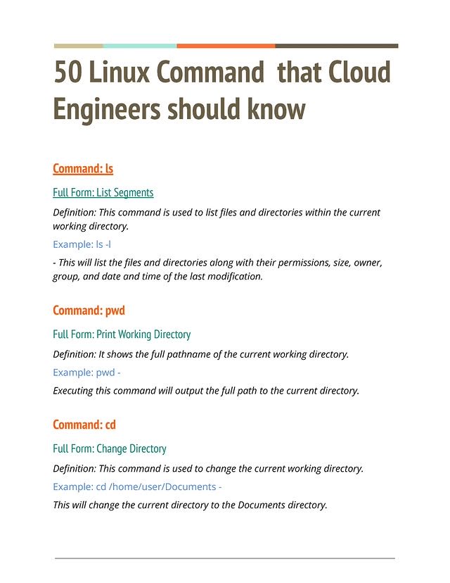Officialwhyte22's tweet image. 50 Linux commands for Cloud Engineers
Thread🧵
Comment “Pdf” if you want it.