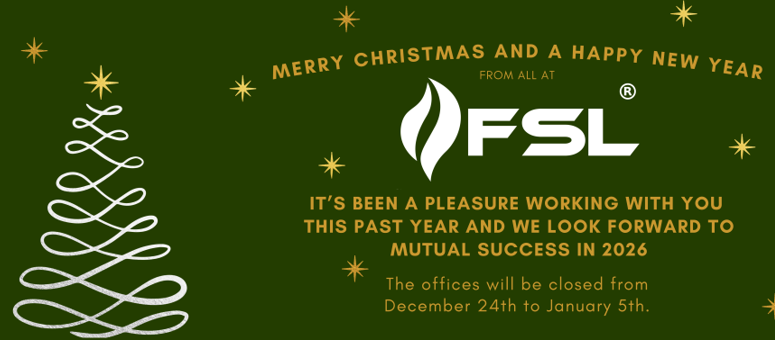 FSL_Fire's tweet photo. Merry Christmas and a Happy New Year to all. 
 
FSL UK will be closed from the 24th December 2025 to 5th January 2026.
 
Thank you to all customers, suppliers, partners and colleagues. We look forward to the next steps, and a very exciting 2026.
 
Forza FSL. https://t.co/FX5pX7JkfY