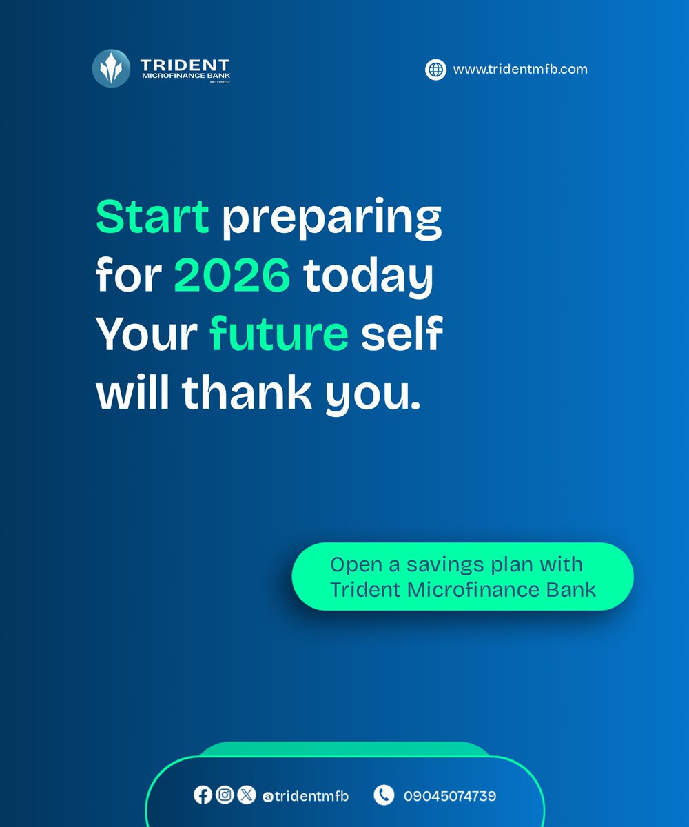 tridentmfb's tweet image. #FinancialPlanningNigeria #SavingsGoals #MicrofinanceBank #MoneyManagement #FinancialFreedom #SMEFinance #SalaryEarners #BusinessGrowth #TridentMicrofinanceBank