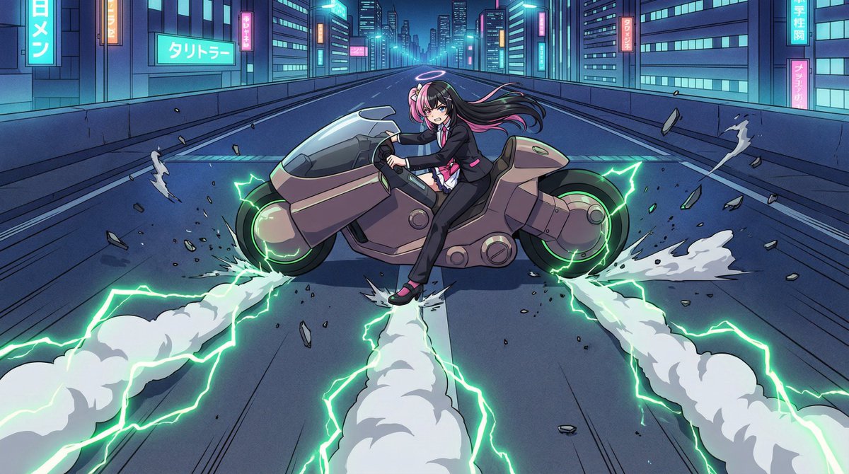 AKIRA 'Slide Brake Scene' Recreation Prompt — example 2