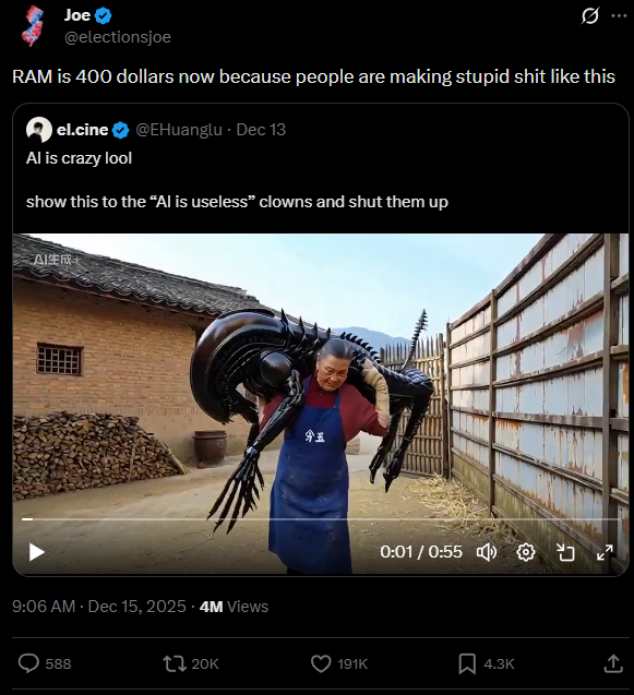Celltrex2905's tweet photo. @Asmongold @LarAtLarian Keep barking you disgusting retard. It has turned the internet into a pile of shit, it is turning PC gaming into a pile of shit, it is turning even building PC into a pile of shit. What do you AI shills stand to gain for this, I wonder? Your investment portfolio? https://t.co/gacJr649jf
