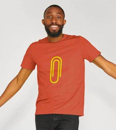 SortiBag's tweet image. 🧡📎 Join Our #MindTimeMission With This Organic Cotton Jumbo Clip Print T-Shirt in Orange. In partnership with @Teemillstore the pioneering sustainable fashion platform. sorti.teemill.com