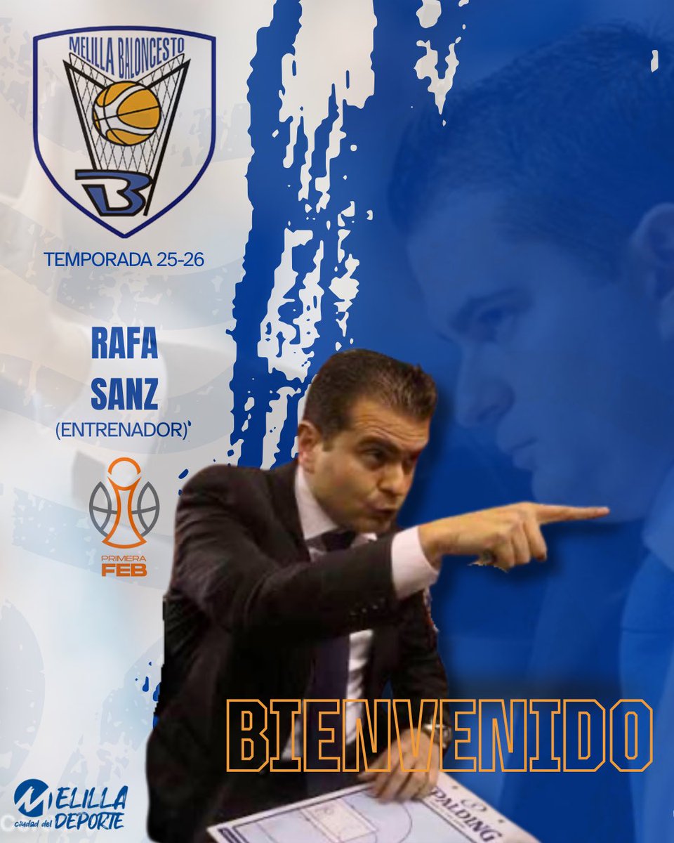 Rafa Sanz, nuevo entrenador del Club Melilla Baloncesto.

Noticia completa: clubmelillabaloncesto.org/rafa-sanz-nuev…