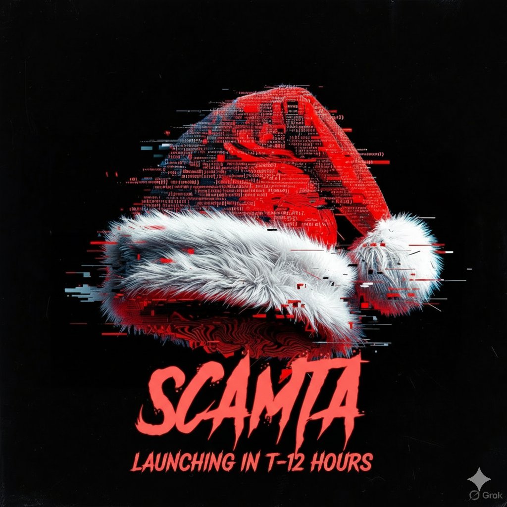 7mtoo_99's tweet photo. Santa’s legacy: broken dreams. Our legacy: memes with meaning. #SCAMTA
@santaisascam @solana
LAUNCHING IN: T-12hrs Join telegram don't miss out. https://t.co/wtnK80DulF $SCAMTA #SantaIsAScam #Solana #memecoin https://t.co/MOCFfrWytT