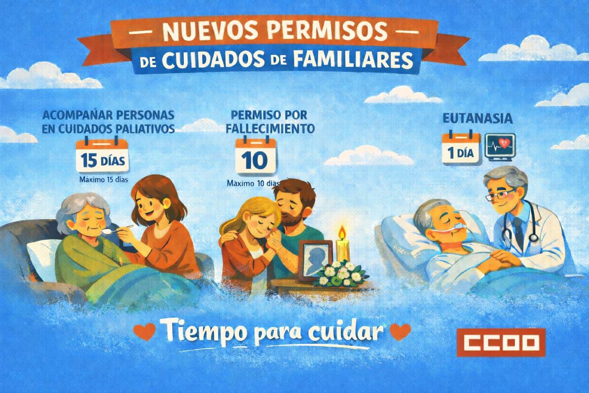 CCOOKNFALSPS's tweet image. _🟥*CCOO IMPULSA NUEVOS PERMISOS CUANDO MAS SE NECESITA_*