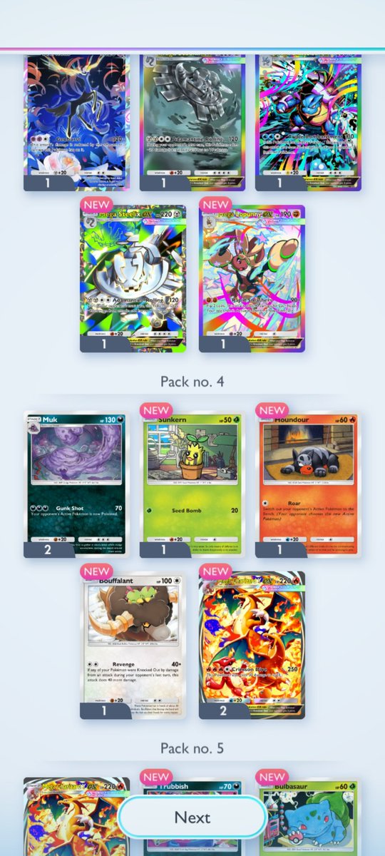 A God pack and 2 IR in my first 10 pack pull of the new set. My first ever God pack too  <a href="/BitterHyena/">Kyle Dotson</a> 😍😆

#Pokemon #PokemonTCGPocket
